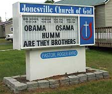 sign outside Jonesville Church of God sign outside Jonesville Church of God