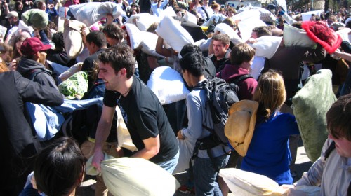Picture from the Pillow Fight in Dupont Circle Picture from the Pillow Fight in Dupont Circle