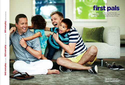 Dallas couple Todd Koch and Cooper Smith and their two children are featured in the June edition of J.C. Penney's catalog.